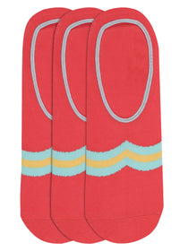 JUMP USA Women's Cotton Shoe Liner Socks (Red,Blue,Yellow, Free Size) Pack of 3 - JUMP USA
