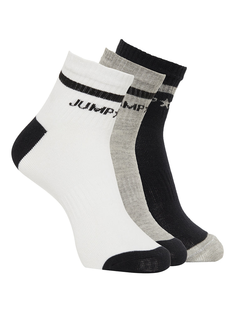 Jump Usa Men'S Pack Of 3 Ankle Length Socks