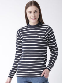 Women Cotton Casual Long Sleeve  Navy Winter Sweaters - JUMP USA (1568776650794)
