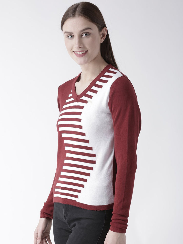 Women Cotton Casual Long Sleeve  Red Winter Sweaters - JUMP USA (1568777044010)