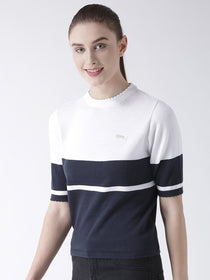 Women Cotton Casual Half Sleeve  Navy Winter Sweaters - JUMP USA (1568776749098)