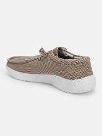 Women Beige Casual Canvas Slip-On Sneakers Shoes - JUMP USA