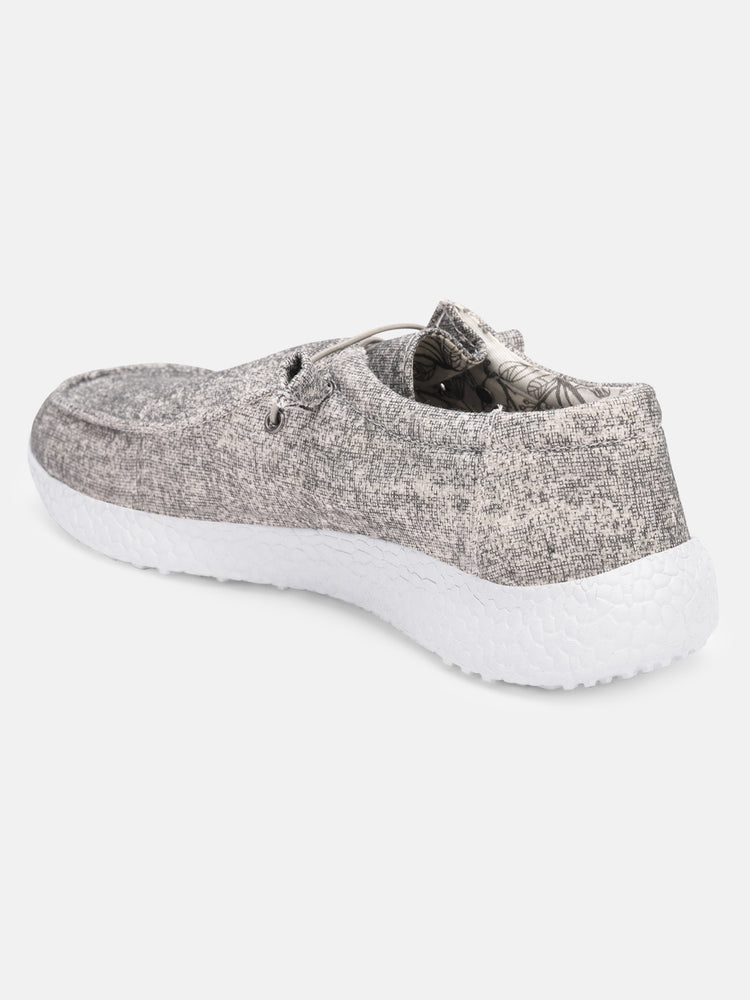 Women Grey Casual Canvas Slip-On Sneakers Shoes - JUMP USA