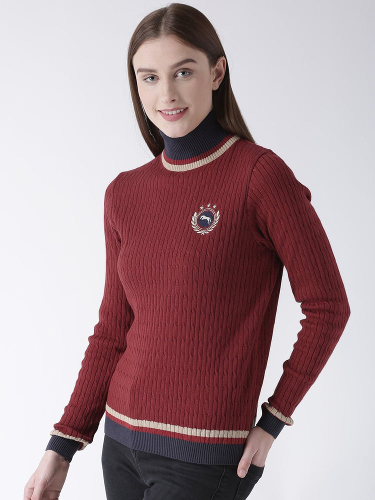 Women Full Sleeves Cotton Casual Sweater - JUMP USA (1568783040554)
