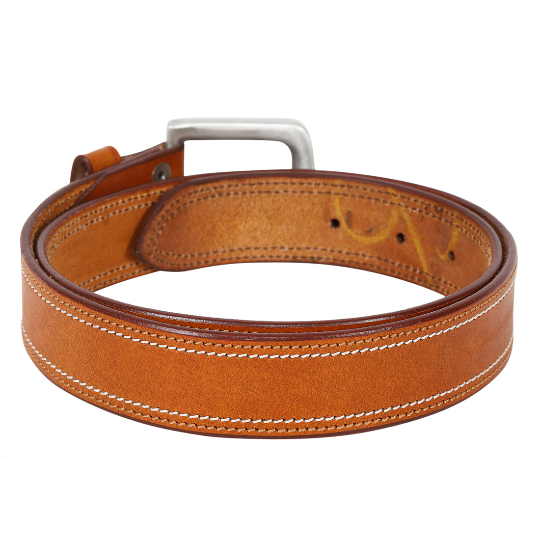 Men Leather Tan Belts With Metal Buckle - JUMP USA