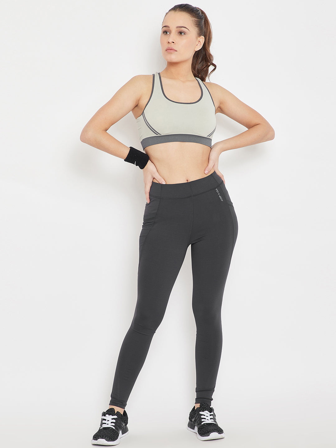 Women Sports Charcoal Tights - JUMP USA