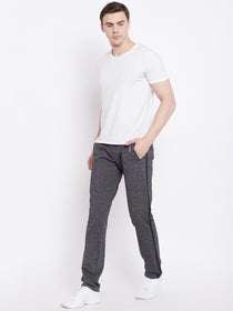 JUMP USA Men Grey Active Wear Solid Track Pant - JUMP USA