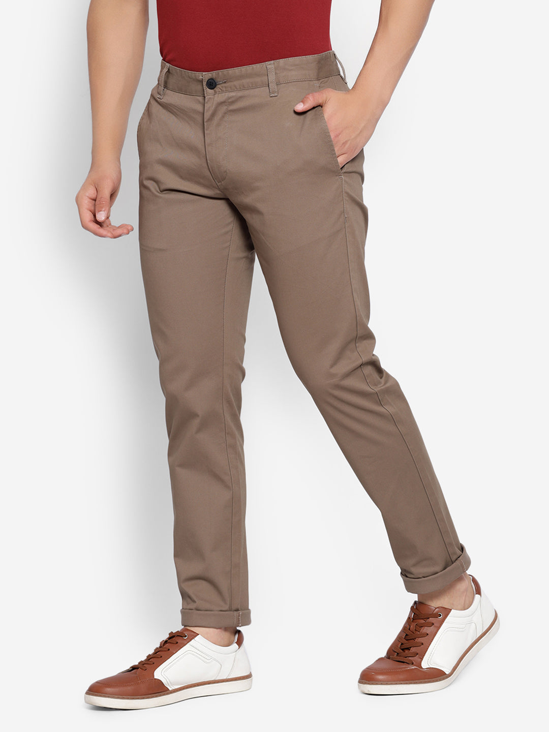 JUMP USA Men Premium Cotton Slim Fit Sustainable Chinos