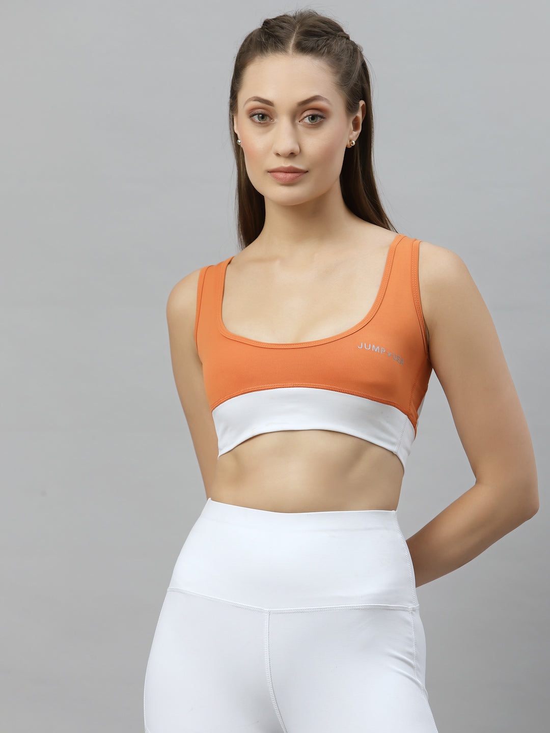 JUMP USA Solid Non-Wired Non Padded Sports Bra
