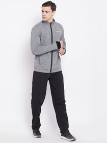JUMP USA Men Black Active Wear Solid Track Pant - JUMP USA