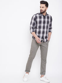 JUMP USA Men Grey Casual Regular Fit Trousers - JUMP USA