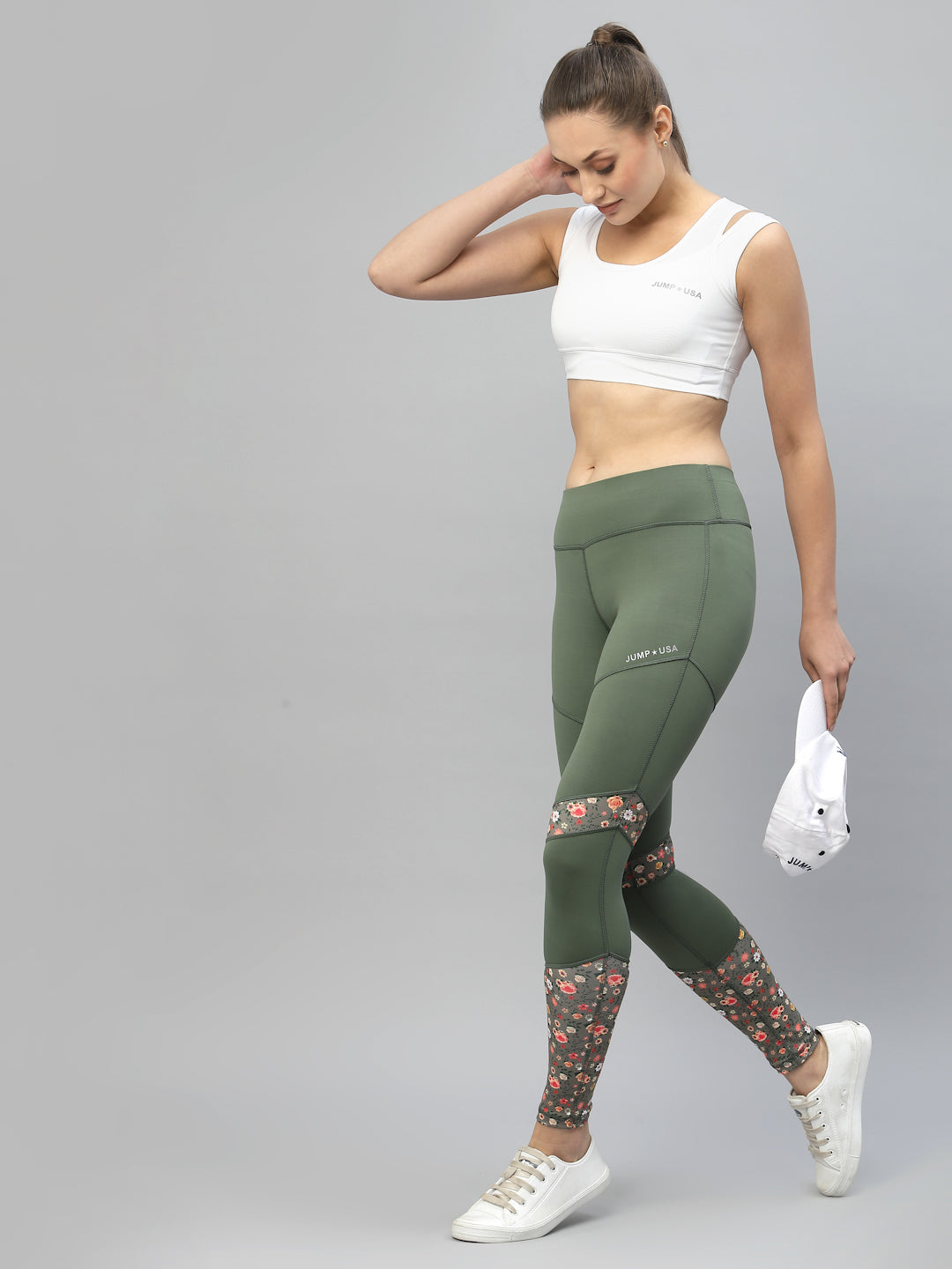 JUMP USA Solid Non-Wired Non Padded Sports Bra
