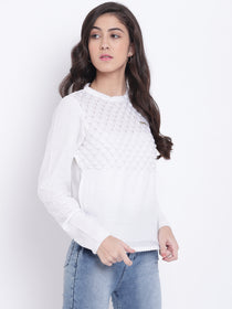Women White Casual Sweaters - JUMP USA