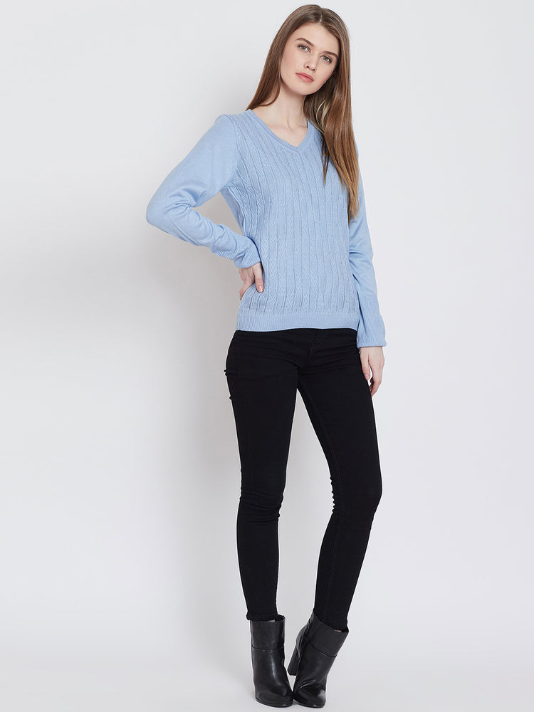 Women Blue Casual Sweaters - JUMP USA