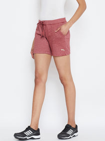 JUMP USA Women Red Solid Shorts - JUMP USA