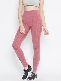 JUMP USA Women Red Solid Skinny-Fit Tights - JUMP USA