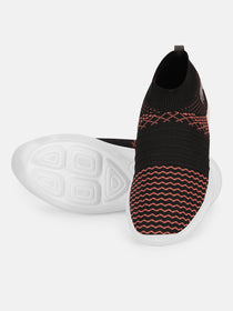 JUMP USA Women's Textured Black Smart Casual Sneakers Shoes - JUMP USA