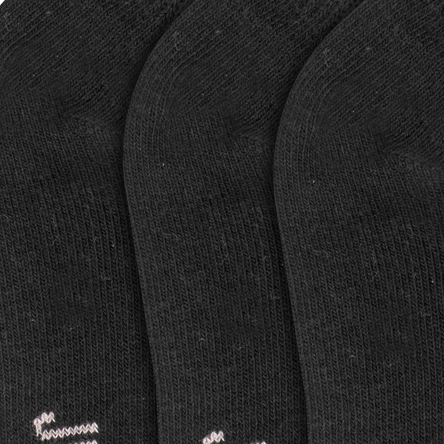 JUMP USA Men's Pack of 3 Ankle Length socks | Men's Casual Socks for Everyday Wear - Sweat Proof, Quick Dry, Padded for Extra Comfort | Black/Black/Black