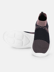 JUMP USA Women's Textured Blue Smart Casual Sneakers Shoes - JUMP USA