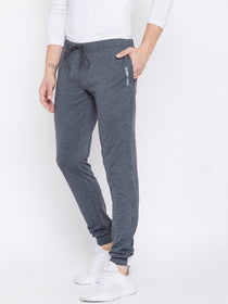 JUMP USA Men Slim Fit Navy Blue Solid Active Wear Joggers - JUMP USA