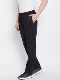 JUMP USA Men Black Active Wear Solid Track Pant - JUMP USA
