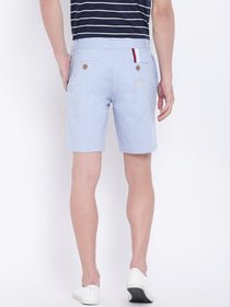 Men Casual Printed Blue Chinos Shorts - JUMP USA
