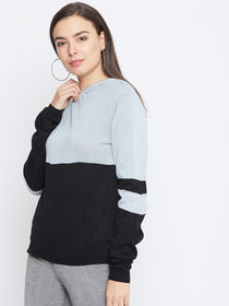 JUMP USA Women Solid Casual Hooded Pullover - JUMP USA