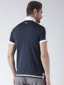 Men Navy Blue Micro Polyester T-Shirt - JUMP USA (1568788611114)