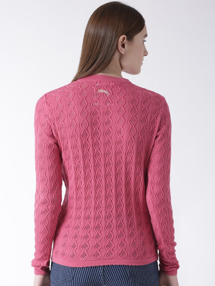 Women Cotton Casual Long Sleeve  Pink Winter Sweaters - JUMP USA (1568777175082)