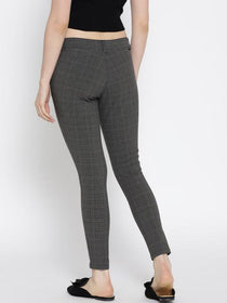 Women checked Cropped Trousers - JUMP USA
