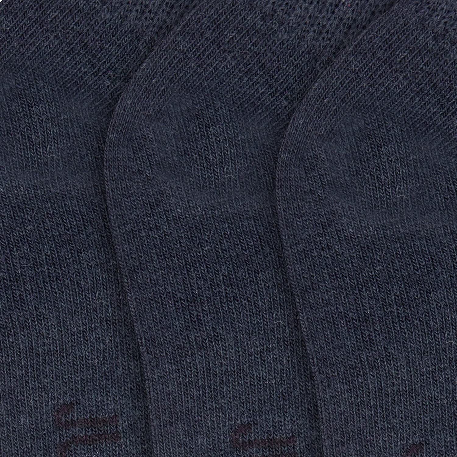 JUMP USA Men's Pack of 3 Ankle Length socks | Men's Casual Socks for Everyday Wear - Sweat Proof, Quick Dry, Padded for Extra Comfort | Navy Blue/Navy Blue/Navy Blue