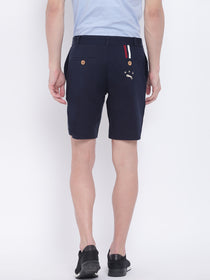 Men Casual Printed Navy Blue Chinos Shorts - JUMP USA