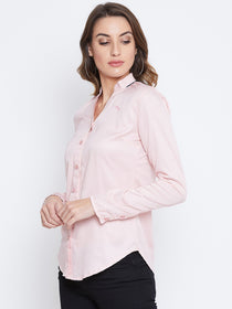 JUMP USA Women Pink Solid Casual Shirts - JUMP USA
