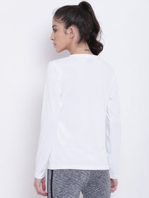 Women White Casual T-shirt - JUMP USA