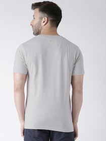 Men Casual Printed Grey T-shirt - JUMP USA