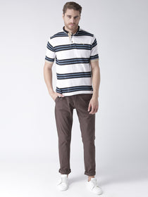 White, Black & Blue Stripped Cotton T-Shirt - JUMP USA (1568788578346)