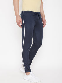 JUMP USA Men Navy Blue Solid Track Pant - JUMP USA