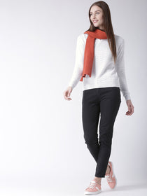Women Cotton Casual Long Sleeve  White Winter Sweaters - JUMP USA (1568776355882)