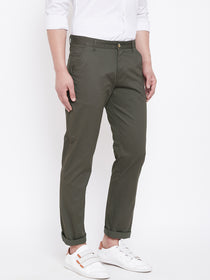 JUMP USA Men Charcoal Casual Regular Fit Trousers - JUMP USA