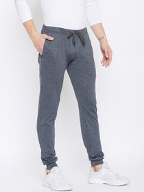 JUMP USA Men Slim Fit Navy Blue Solid Active Wear Joggers - JUMP USA