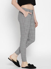 Women checked Cropped Trousers - JUMP USA