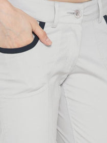 Women Solid Slim Fit Trousers - JUMP USA