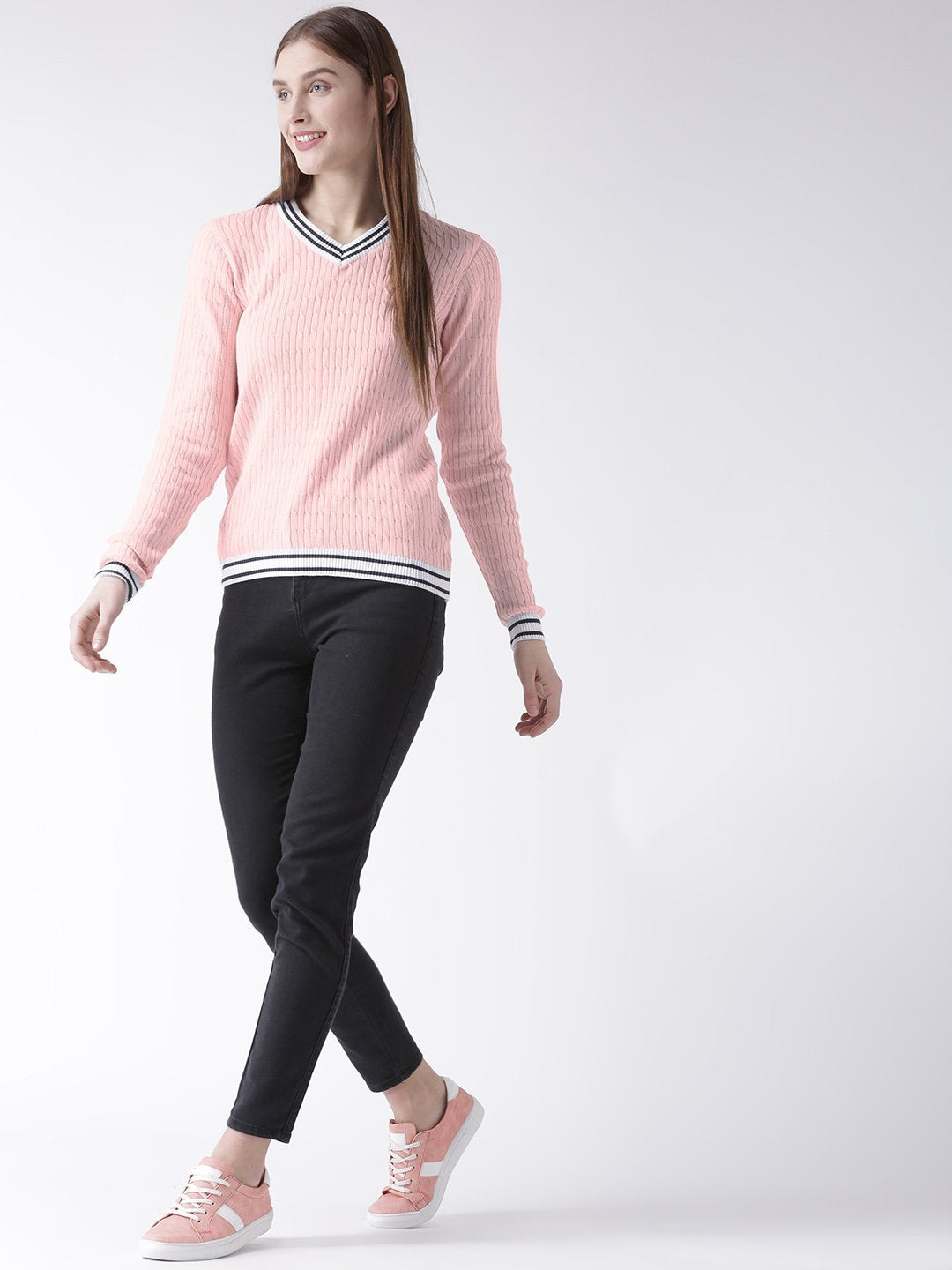 Women Full Sleeves Cotton Casual Sweater - JUMP USA (1568783302698)
