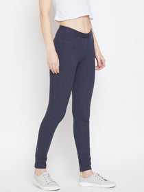 Women Navy Blue Casual Tights - JUMP USA