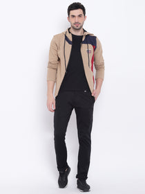 Men Casual Colourblocked Beige Sweatshirt - JUMP USA
