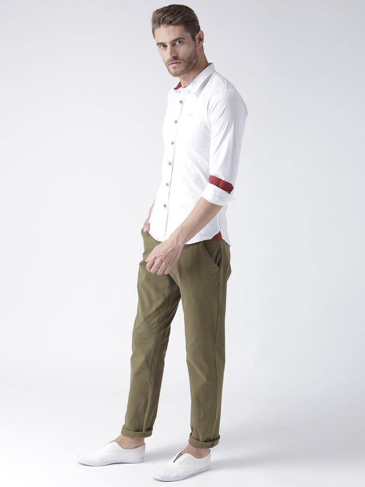 Buy Jump USA Men Casual Solid Beige Trousers at Amazonin