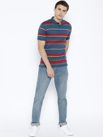 Men Blue Regular Fit Mid-Rise Clean Look Stretchable Jeans - JUMP USA