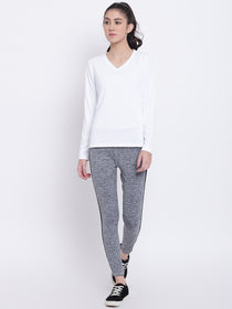 Women White Casual T-shirt - JUMP USA