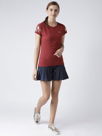 Women Red Casual T-shirt - JUMP USA