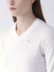 Women Cotton Casual Long Sleeve  White Winter Sweaters - JUMP USA (1568776355882)